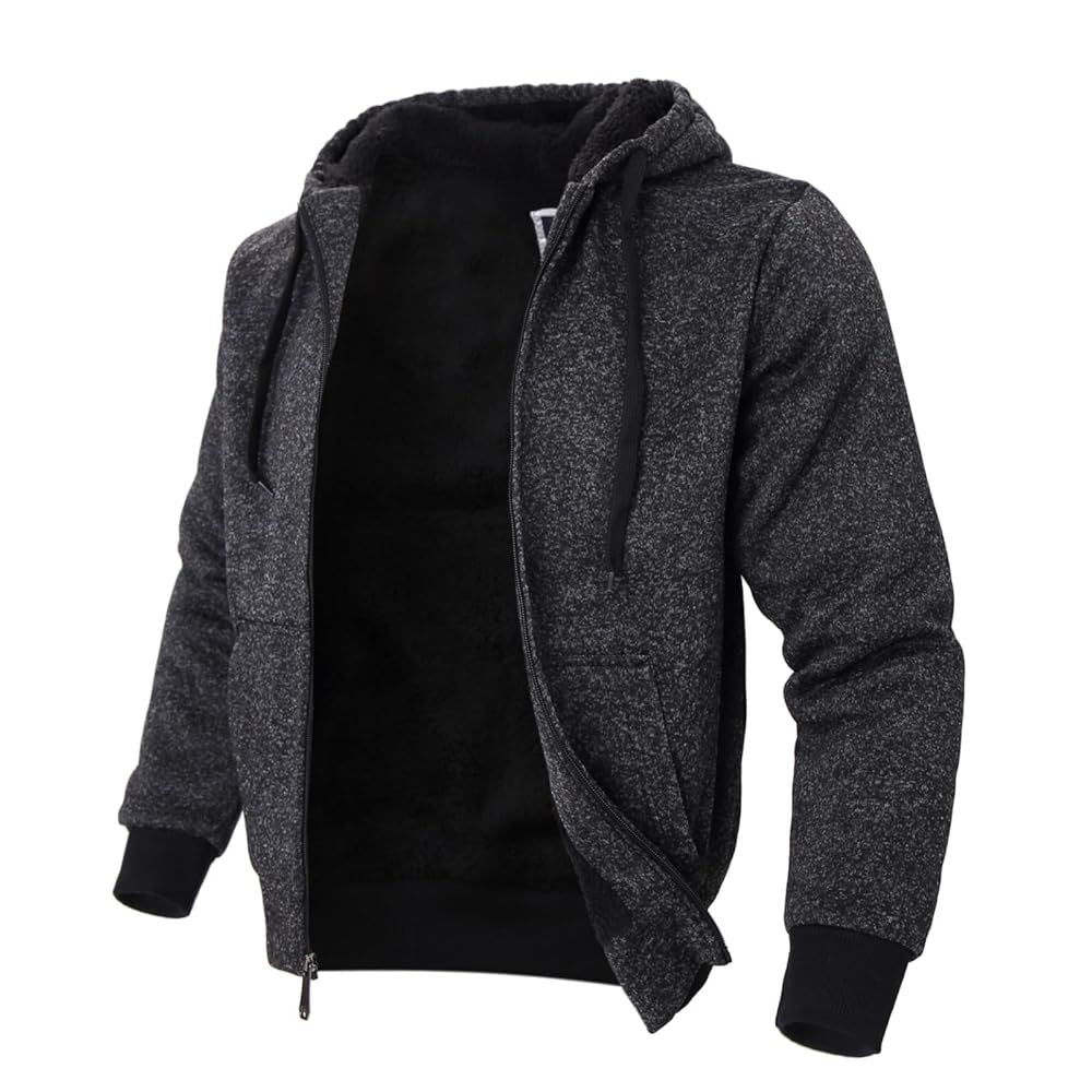 LeeHanTon Heavyweight Hoodies for Men 1.8 lbs Sherpa Lined